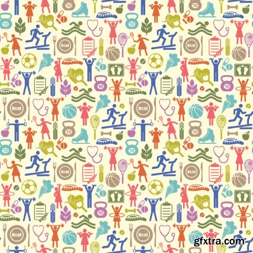 Gym, Fitness, Health Emblems &amp; Icons 25xEPS