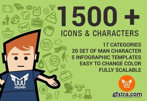 Vector Icons Bundle: Over 1500 Vector Icons + Bonus