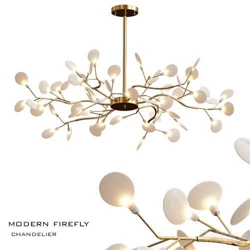 '3dsky Pro - ModerN firefly chandelier white'