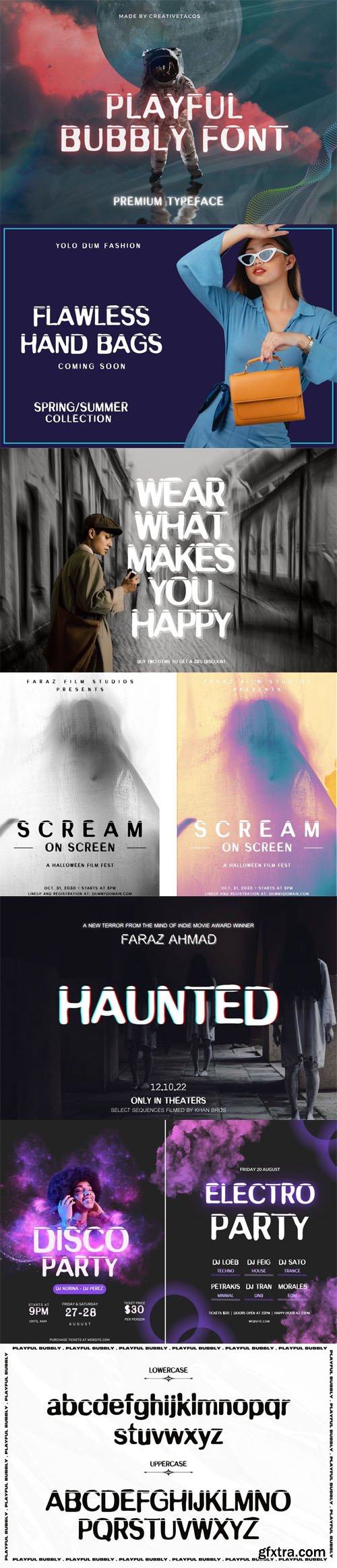 Playful Bubbly Typeface