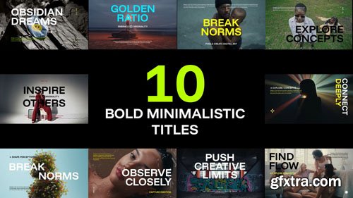 10 Bold Minimalistic Titles - After Effects Project
