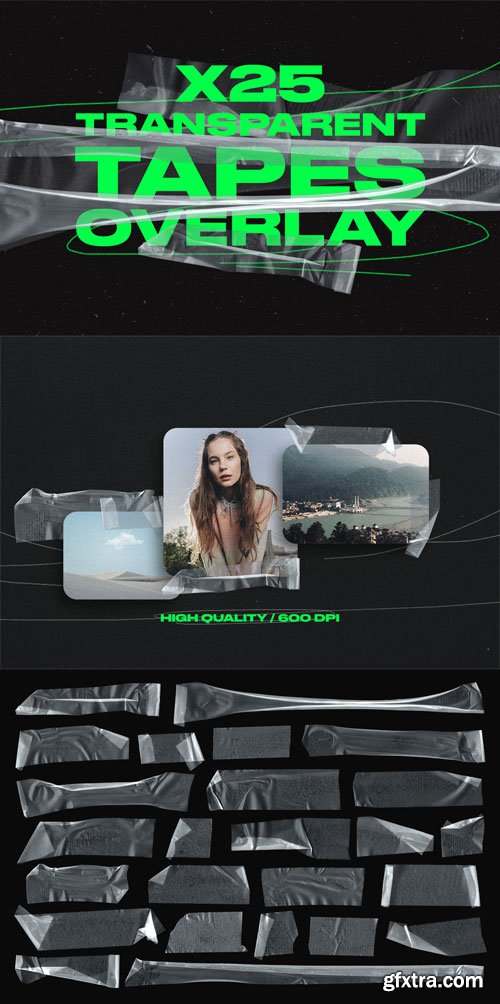 Pixflow - Transparent Tapes Overlay