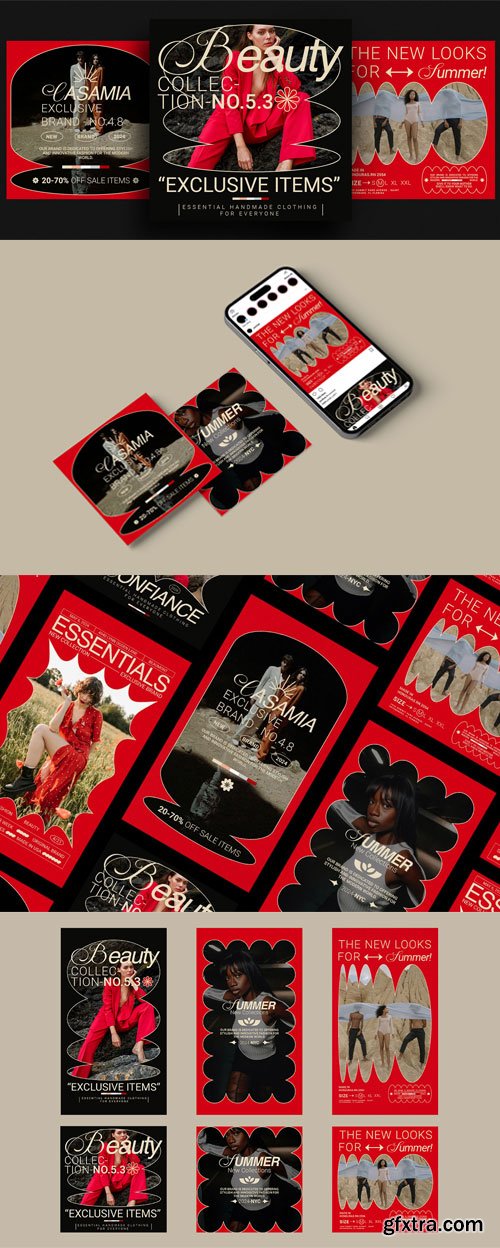 Pixflow - Rouge Elegance Posts and Stories