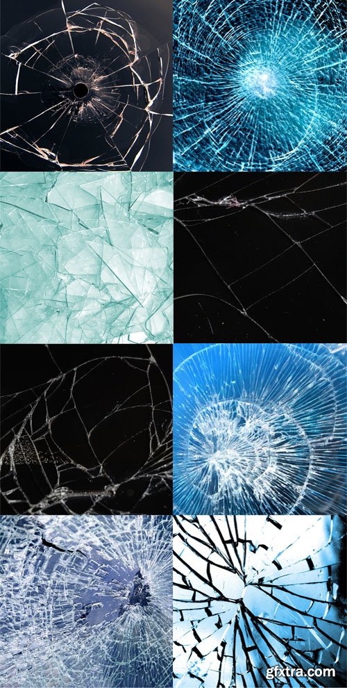10 Broken Glass Overlay Textures