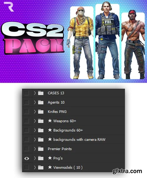 Counter Strike 2 GFX Pack for Photoshop
