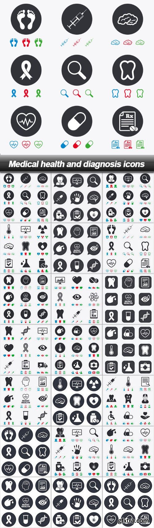Medical Health and Diagnosis Icons 20xEPS