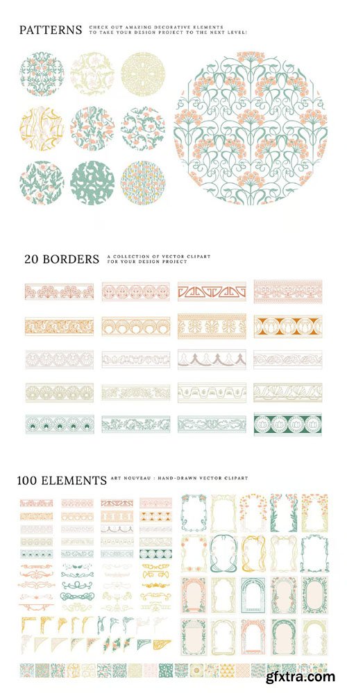 Art Nouveau Illustrations Pack