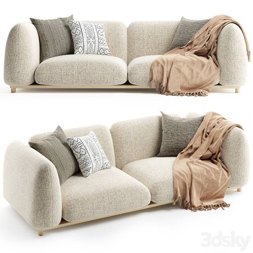 '3dsky Pro - Paola Lenti MELLOW Sofa 2 seater'