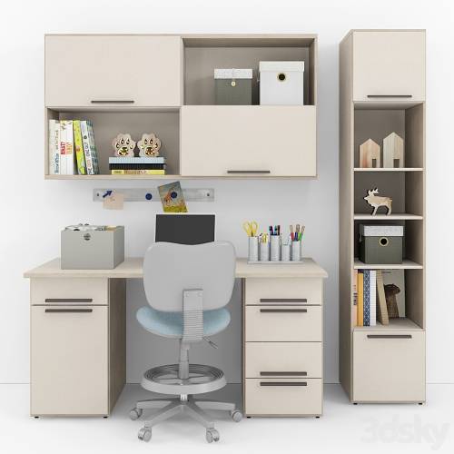 '3dsky Pro - Writing desk and decor for a child 8' '3dsky Pro - Writing desk and decor for a child 8'