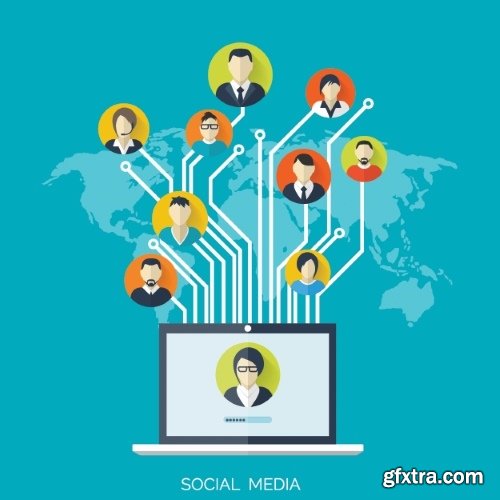 Social Network and Media #2, 25xEPS