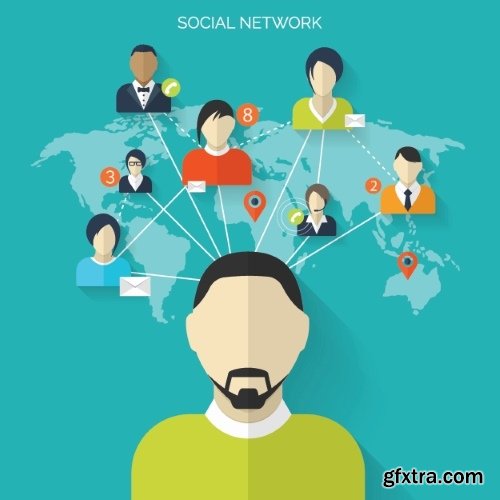 Social Network and Media #2, 25xEPS