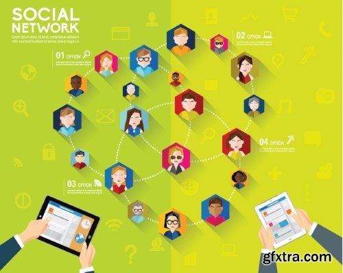 Social Network and Media #2, 25xEPS