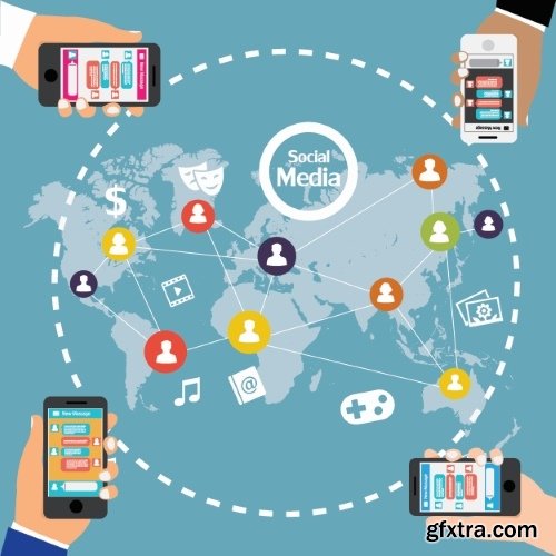 Social Network and Media #2, 25xEPS