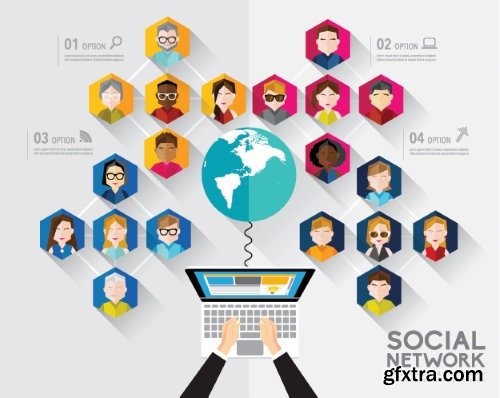 Social Network and Media #2, 25xEPS