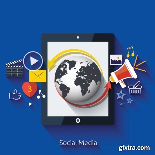 Social Network and Media #2, 25xEPS