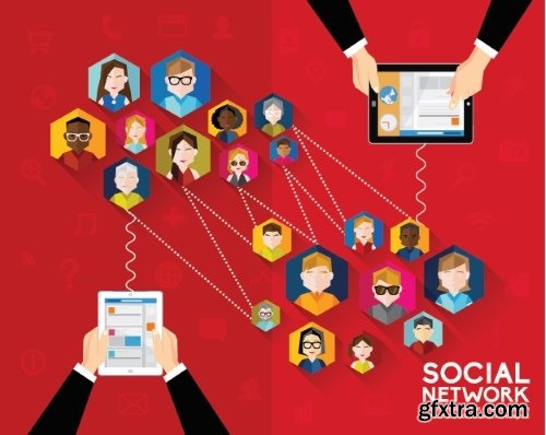 Social Network and Media #2, 25xEPS