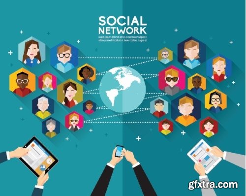 Social Network and Media #2, 25xEPS