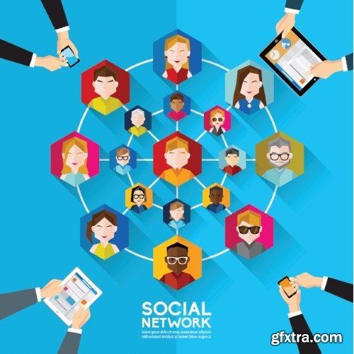 Social Network and Media #2, 25xEPS