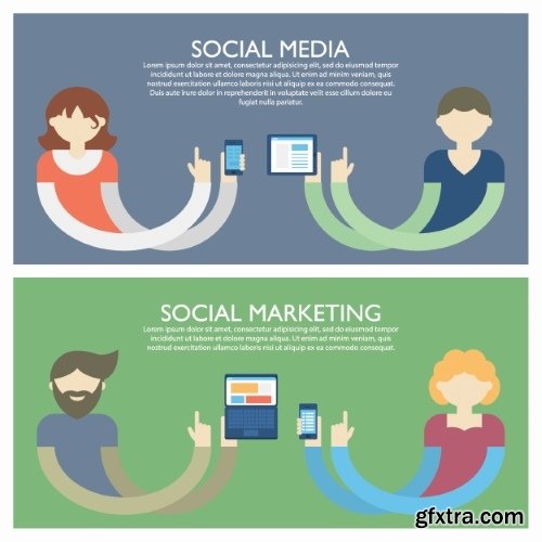 Social Network and Media #2, 25xEPS