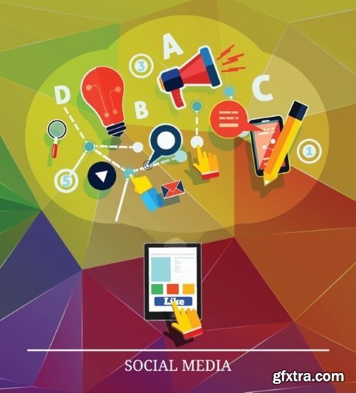 Social Network and Media #2, 25xEPS