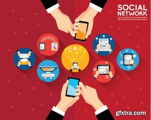 Social Network and Media #2, 25xEPS