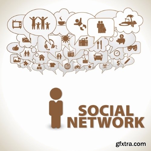 Social Network and Media #2, 25xEPS