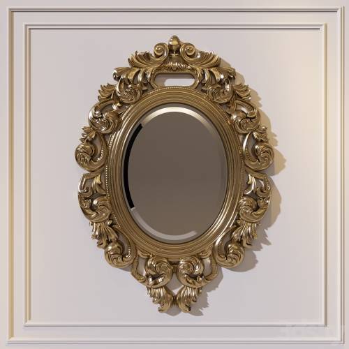 '3dsky Pro - Oval carved mirror'
