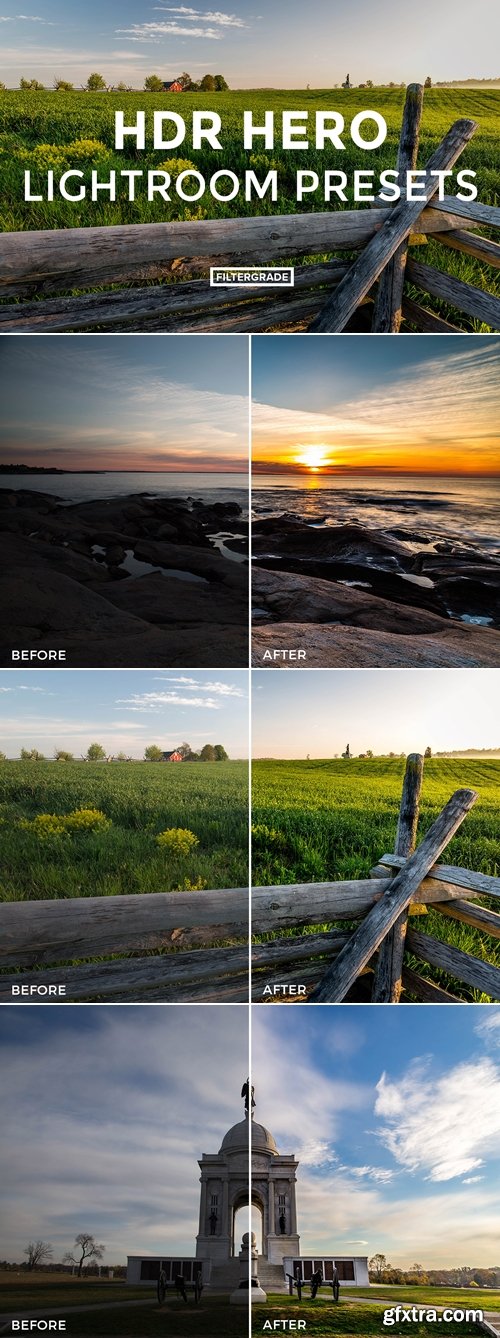 FilterGrade - HDR Hero Lightroom Presets