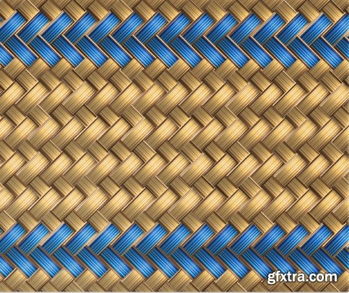 Wickering Vector Seamless Patterns 25xEPS