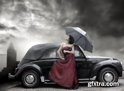 Girl on a City Streets Background 25xJPG Girl on a City Streets Background 25xJPG