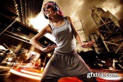 Girl on a City Streets Background 25xJPG Girl on a City Streets Background 25xJPG