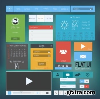 Flat UI Design 25xEPS