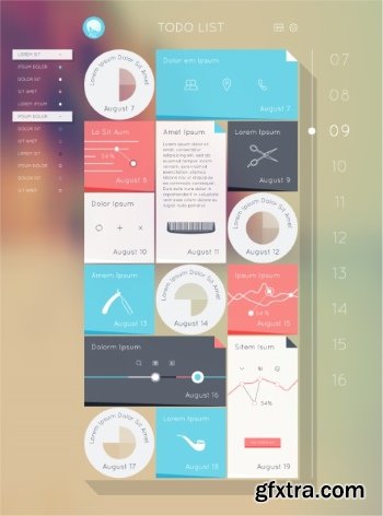 Flat UI Design 25xEPS