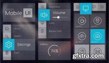 Flat UI Design 25xEPS