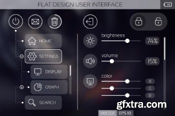 Flat UI Design 25xEPS