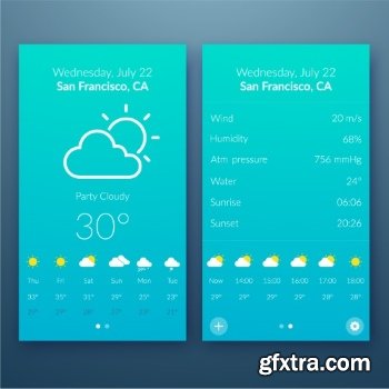 Flat UI Design 25xEPS