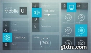 Flat UI Design 25xEPS
