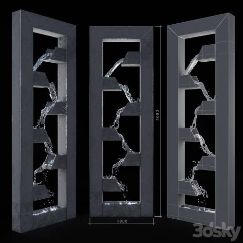 '3dsky Pro - waterfall instalation' '3dsky Pro - waterfall instalation'