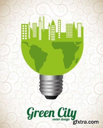 Green City Backgrounds 25xEPS