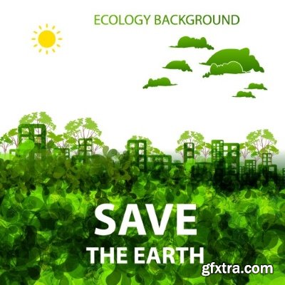 Green City Backgrounds 25xEPS