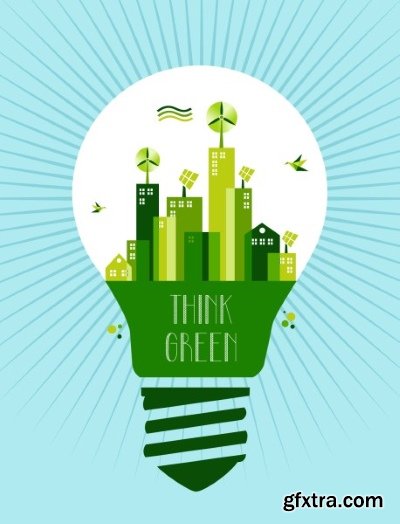 Green City Backgrounds 25xEPS