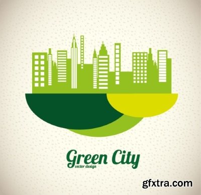 Green City Backgrounds 25xEPS