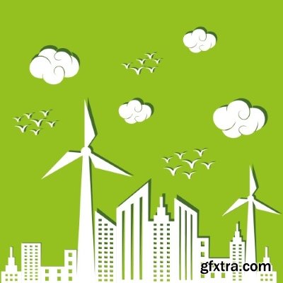 Green City Backgrounds 25xEPS