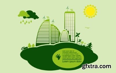 Green City Backgrounds 25xEPS