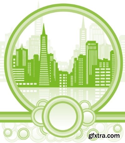 Green City Backgrounds 25xEPS
