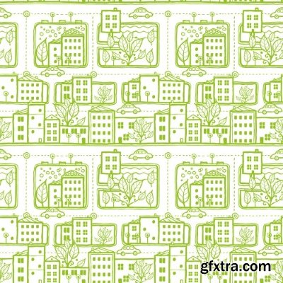 Green City Backgrounds 25xEPS