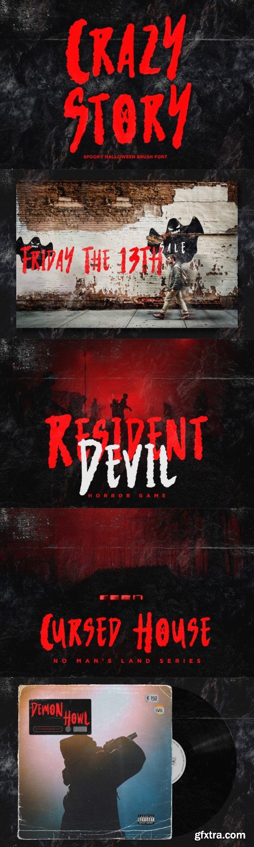 Crazy Story – Spooky Halloween Brush Font