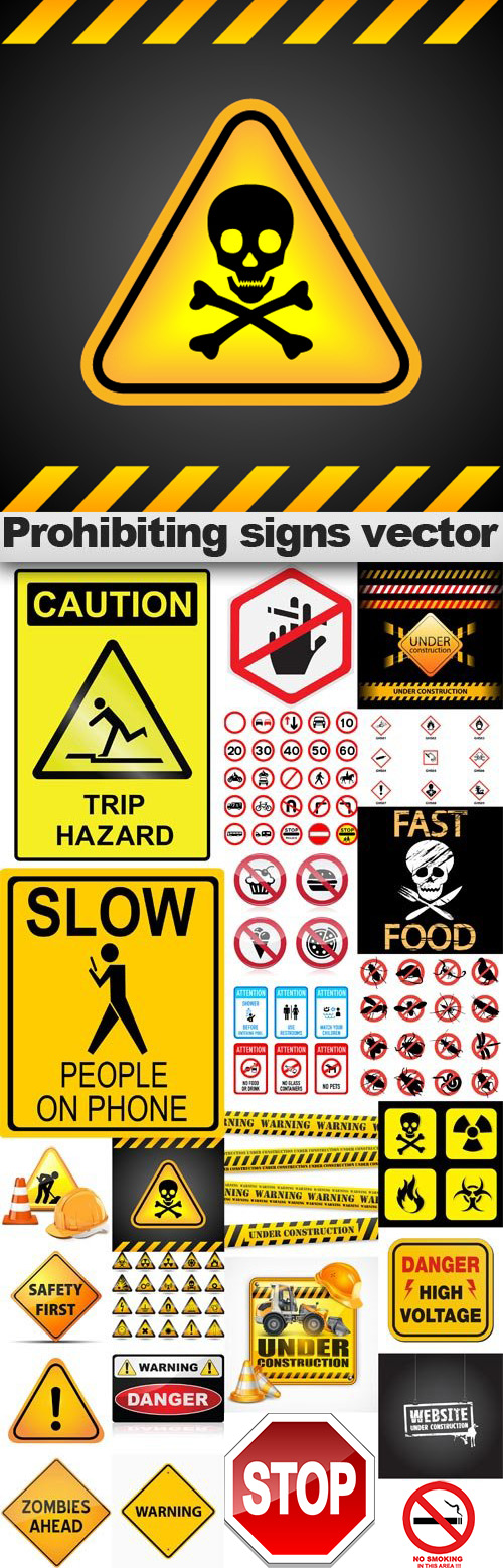 Prohibiting Signs 25xEPS