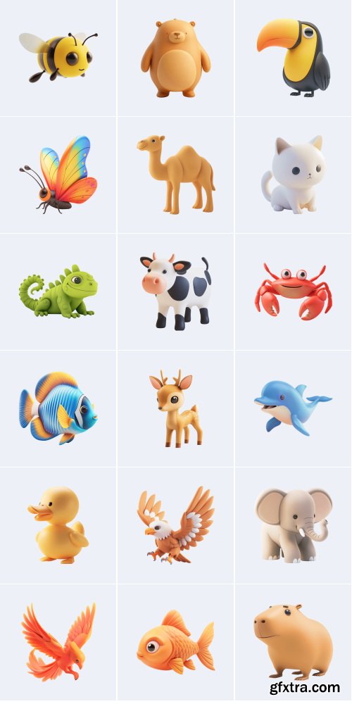 Wannathis - Animals 3d illustrations