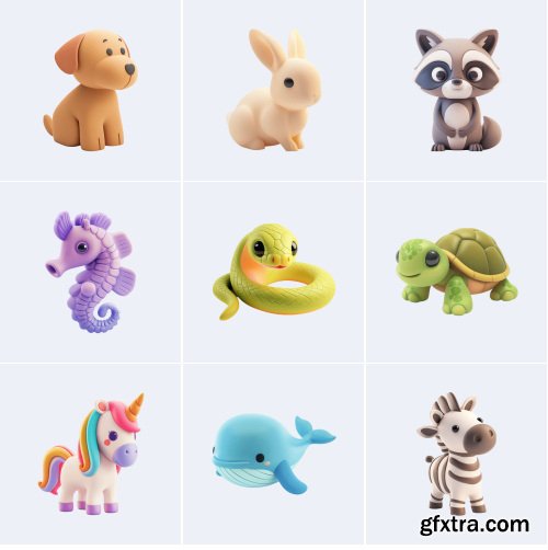 Wannathis - Animals 3d illustrations